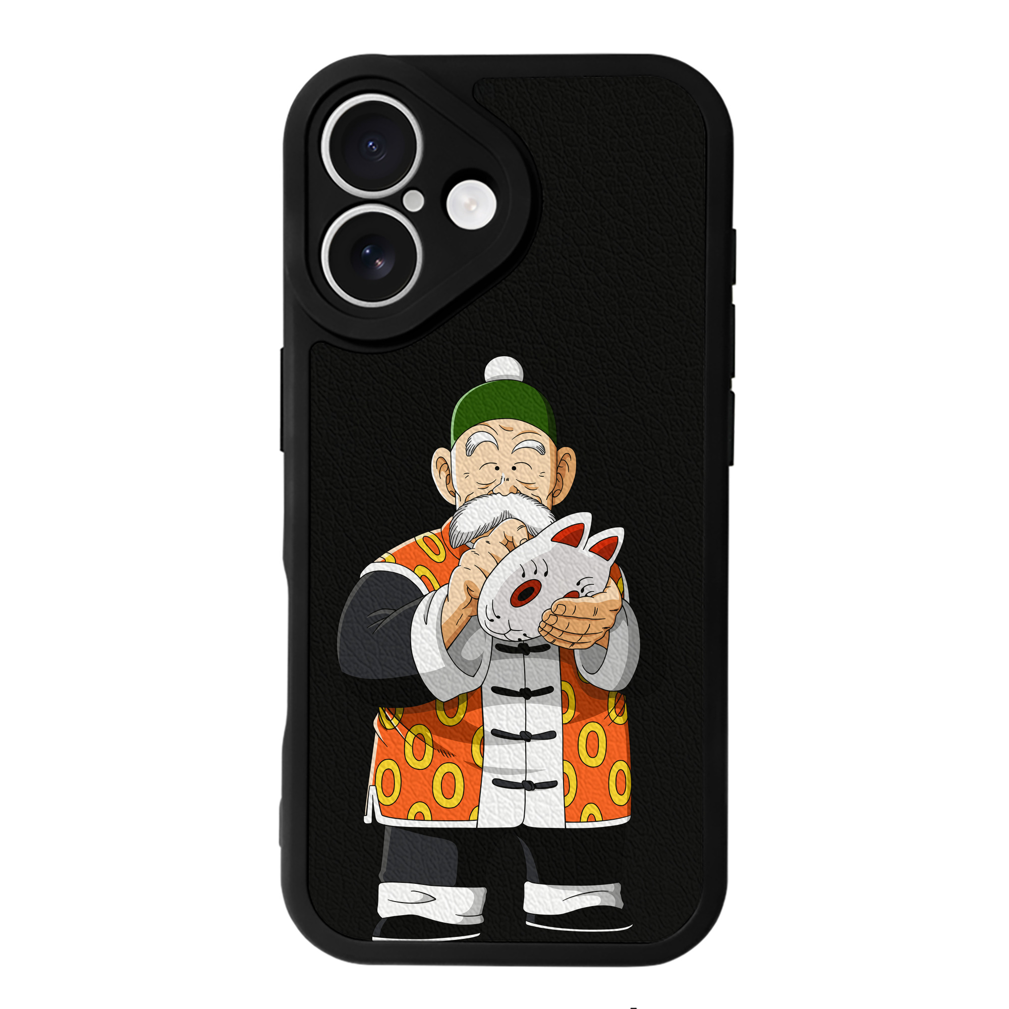 （画像用） ドラゴンボール 亀仙人（かめせんにん） DRAGON BALL Master Roshi Kame Sennin 【iPhone 16シリーズ対応】シリコンスマホケース（レザー調） 材質：シリコン